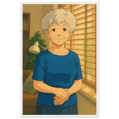 Personalized Mom Portrait – Framed Print - Masterpiece Print