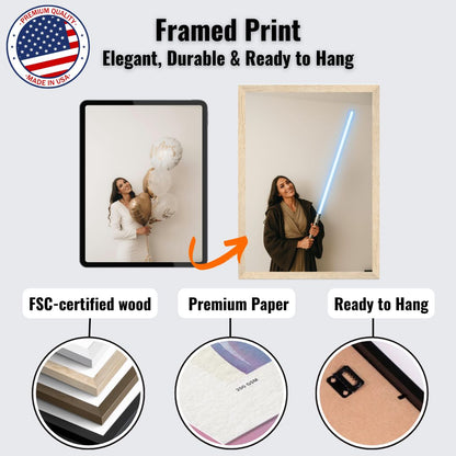 Personalized Movie Portrait – Framed Print - Masterpiece Print