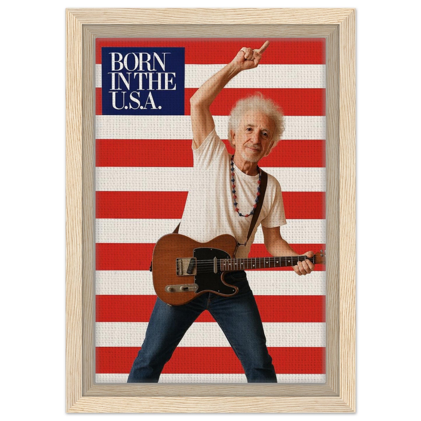 Personalized Music Star Portrait – Framed Canvas - Masterpiece Print