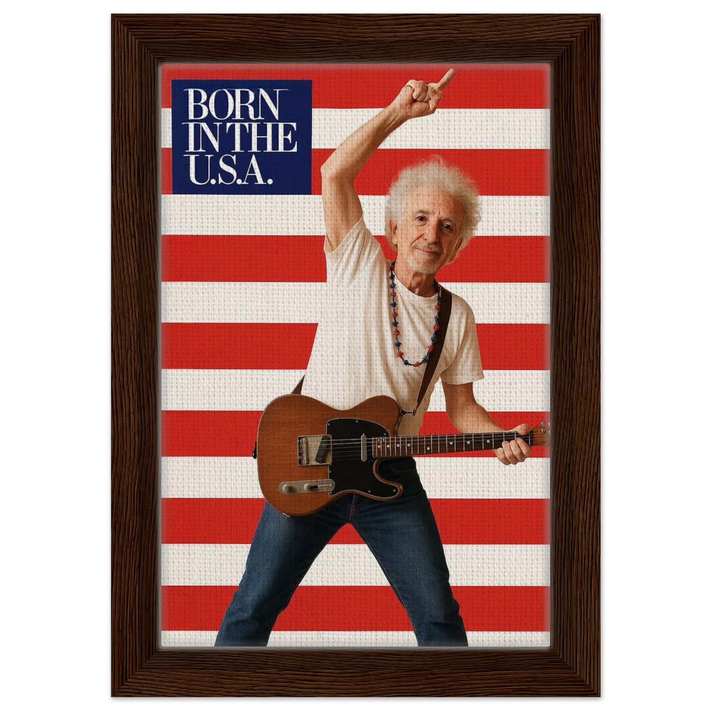 Personalized Music Star Portrait – Framed Canvas - Masterpiece Print