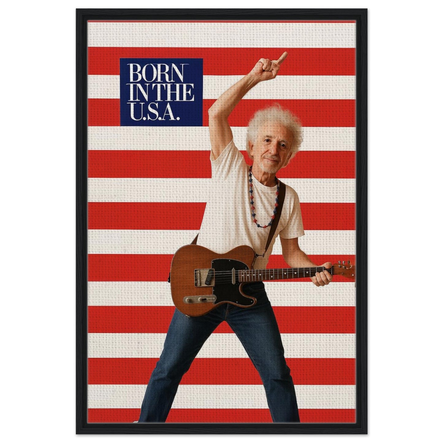 Personalized Music Star Portrait – Framed Canvas - Masterpiece Print