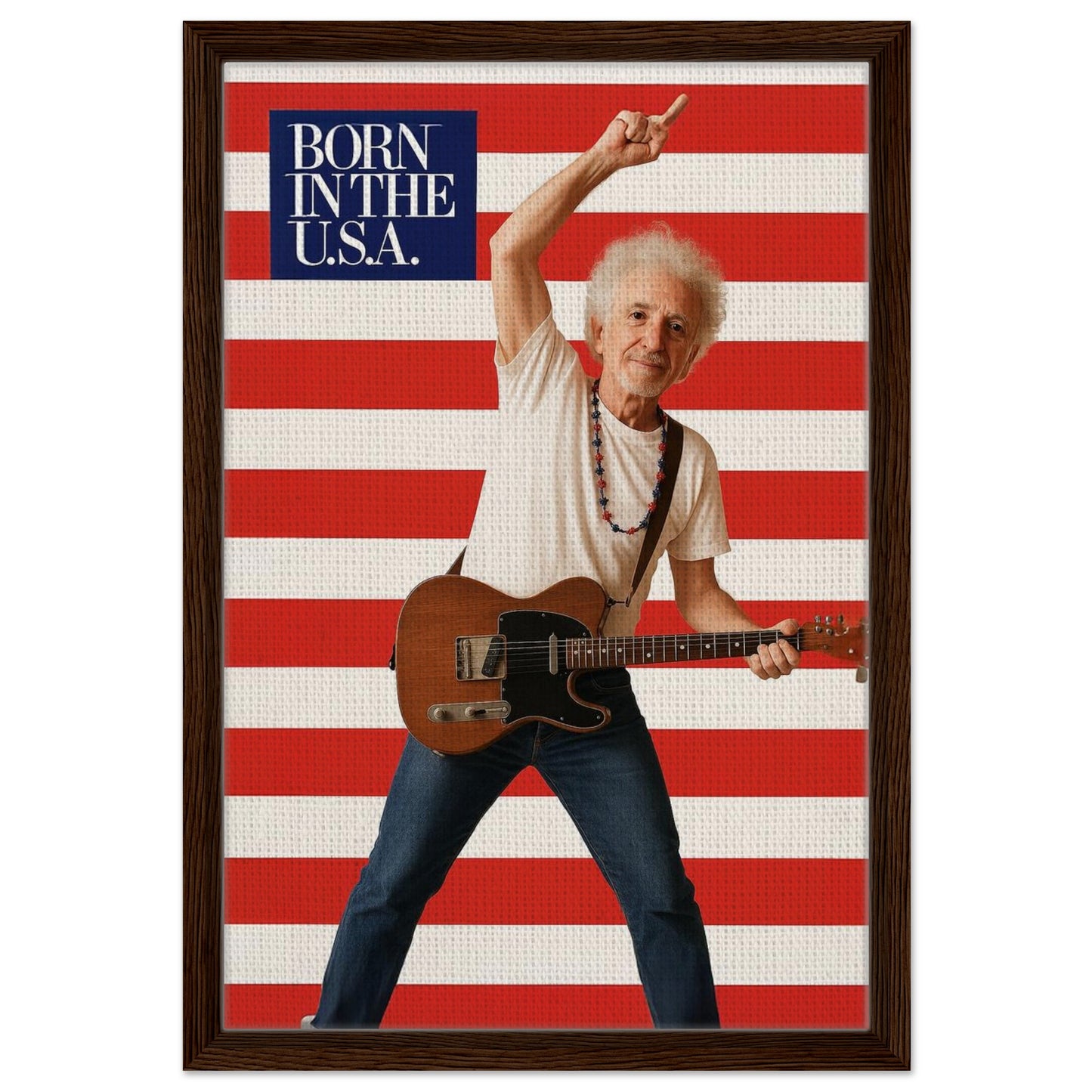 Personalized Music Star Portrait – Framed Canvas - Masterpiece Print