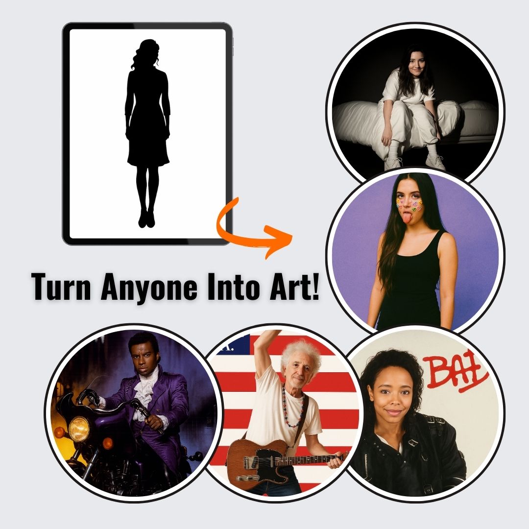 Personalized Music Star Portrait – Canvas - Masterpiece Print