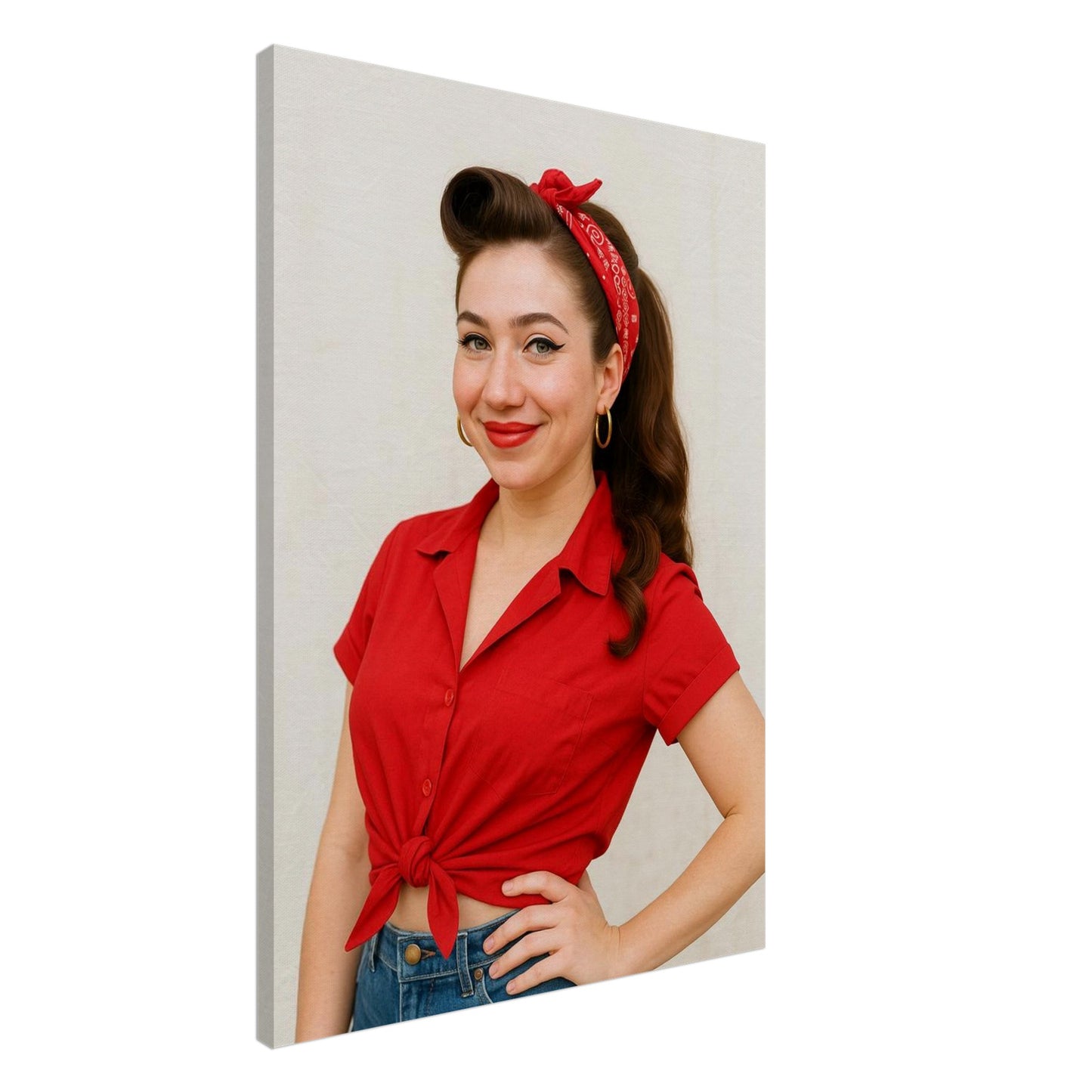 Personalized Pin-Up Portrait – Canvas - Masterpiece Print