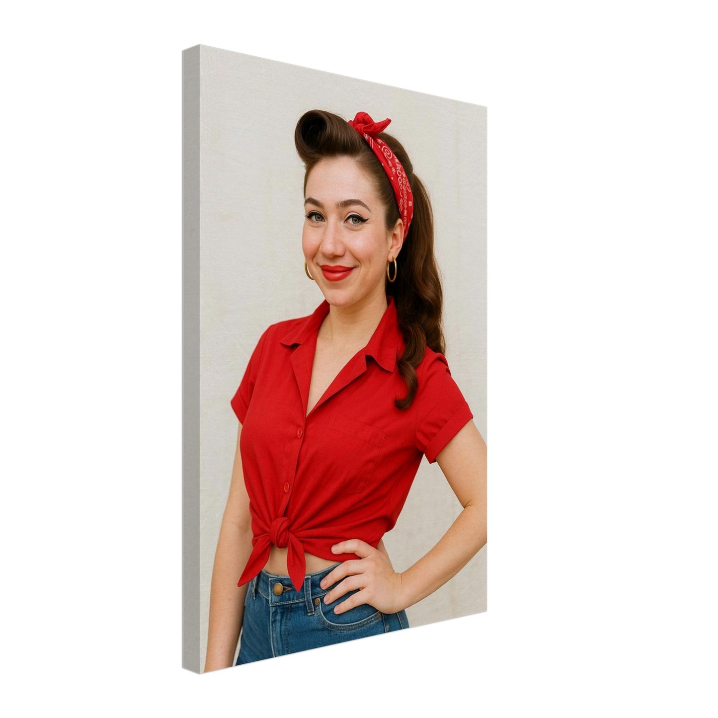 Personalized Pin-Up Portrait – Canvas - Masterpiece Print