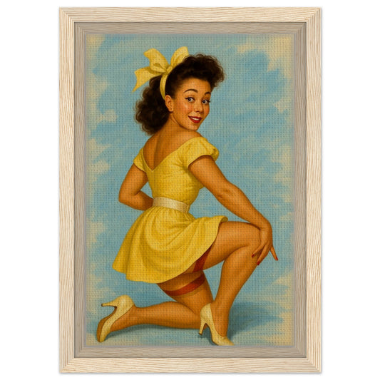 Personalized Pin-Up Portrait – Framed Canvas - Masterpiece Print