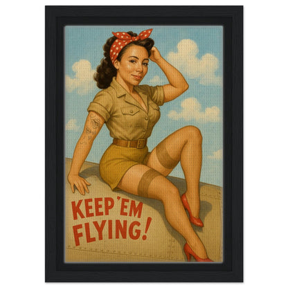 Personalized Pin-Up Portrait – Framed Canvas - Masterpiece Print