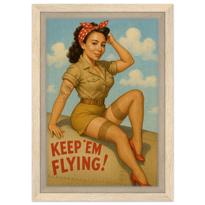 Personalized Pin-Up Portrait – Framed Canvas - Masterpiece Print