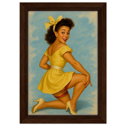 Personalized Pin-Up Portrait – Framed Canvas - Masterpiece Print