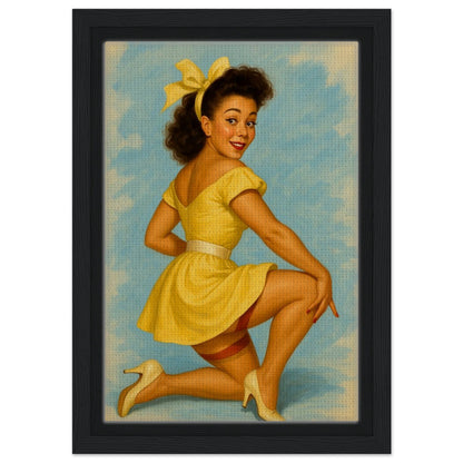 Personalized Pin-Up Portrait – Framed Canvas - Masterpiece Print