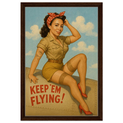 Personalized Pin-Up Portrait – Framed Canvas - Masterpiece Print