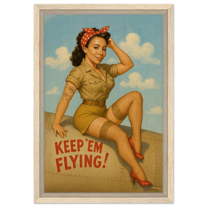 Personalized Pin-Up Portrait – Framed Canvas - Masterpiece Print