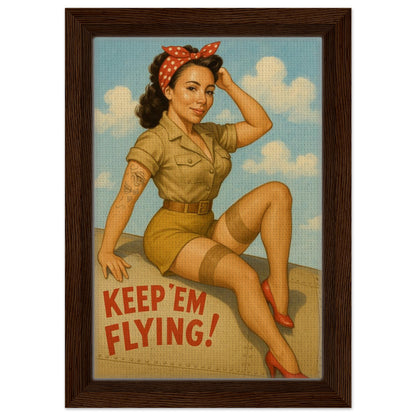 Personalized Pin-Up Portrait – Framed Canvas - Masterpiece Print