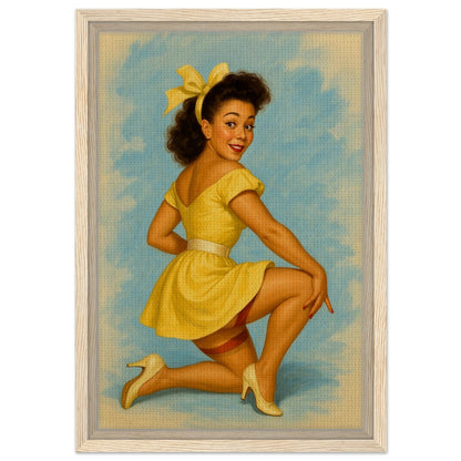 Personalized Pin-Up Portrait – Framed Canvas - Masterpiece Print