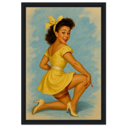 Personalized Pin-Up Portrait – Framed Canvas - Masterpiece Print