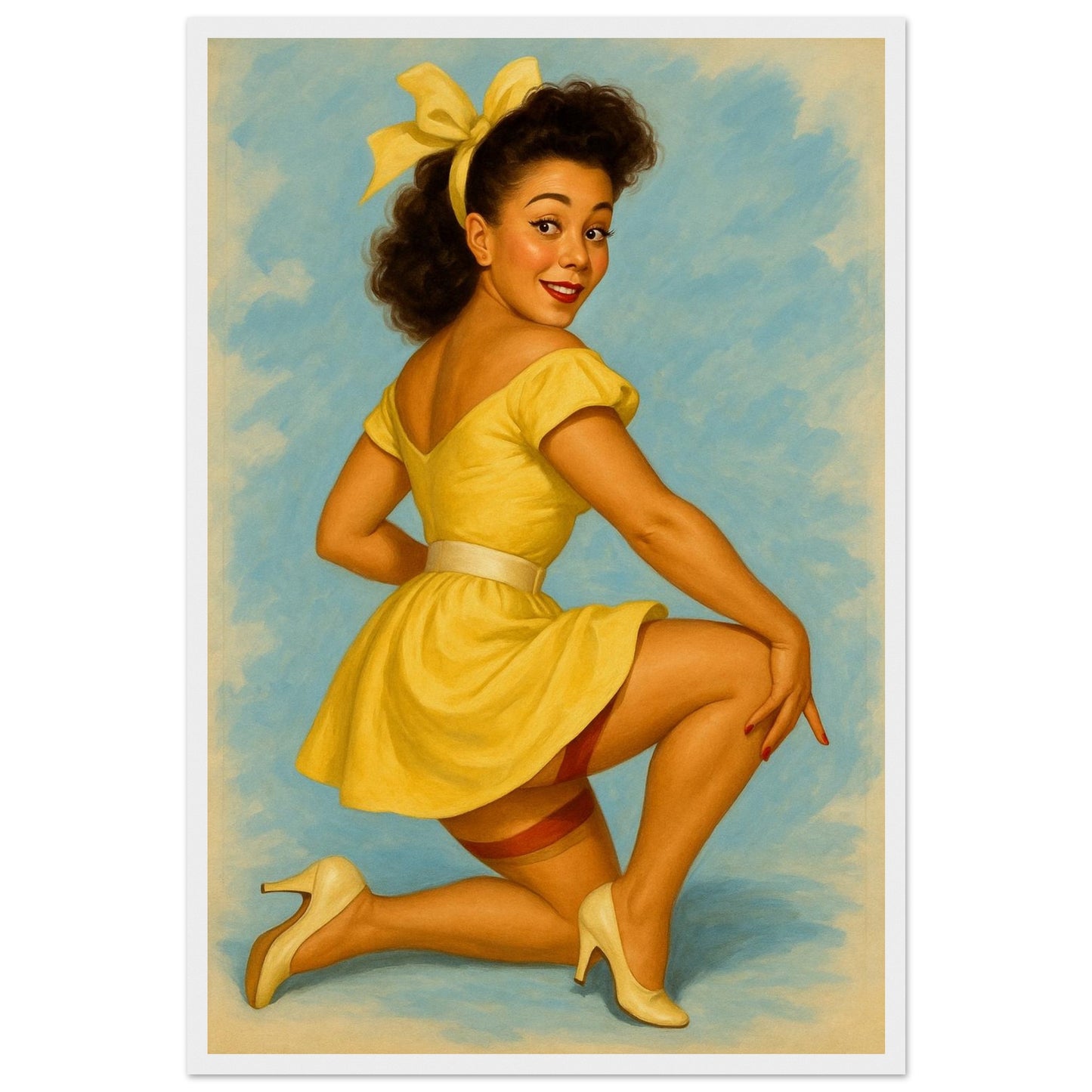 Personalized Pin-Up Portrait – Framed Print - Masterpiece Print