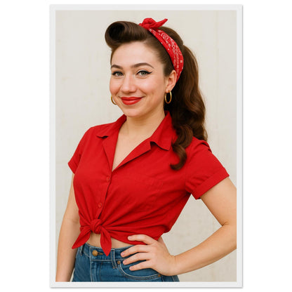 Personalized Pin-Up Portrait – Framed Print - Masterpiece Print