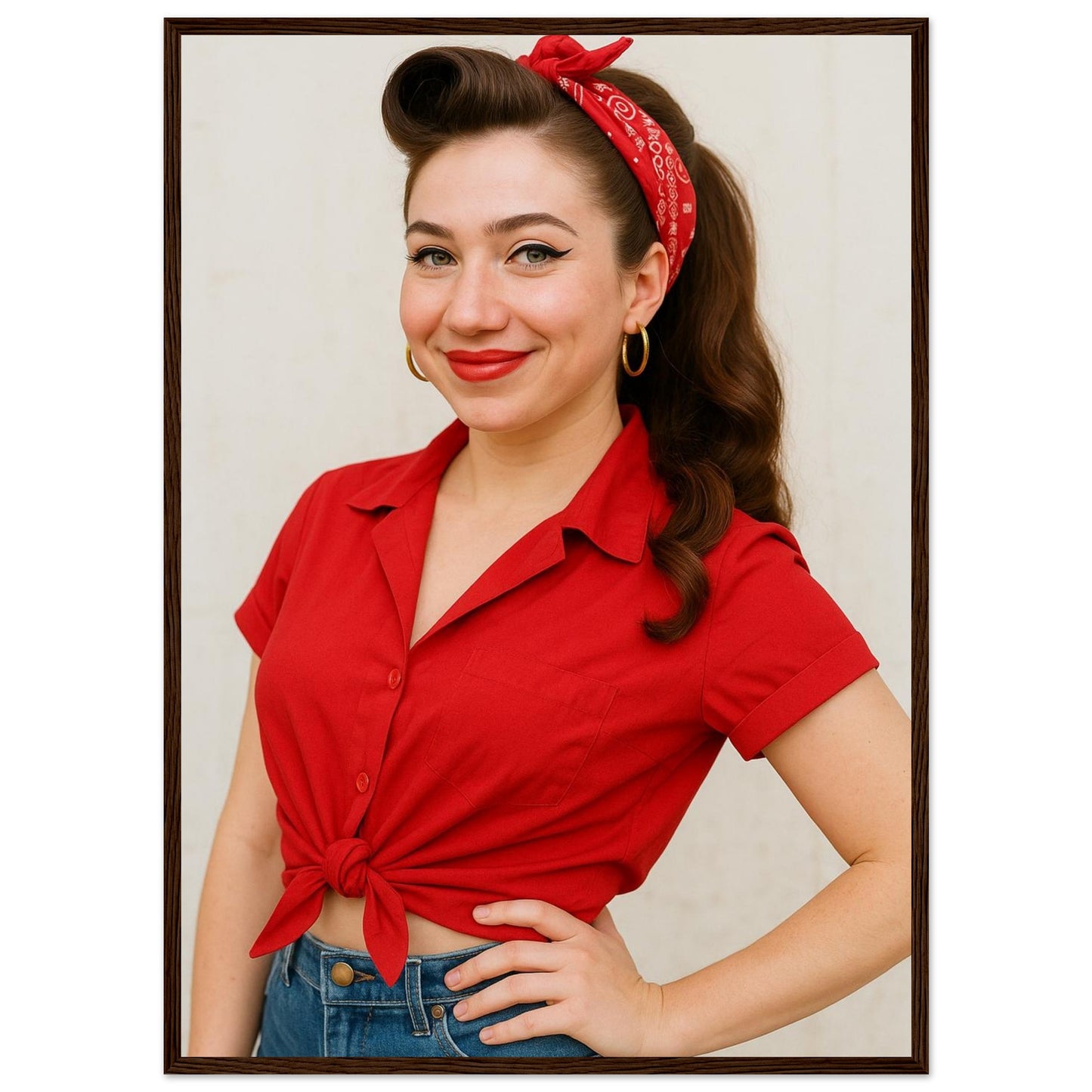 Personalized Pin-Up Portrait – Framed Print - Masterpiece Print
