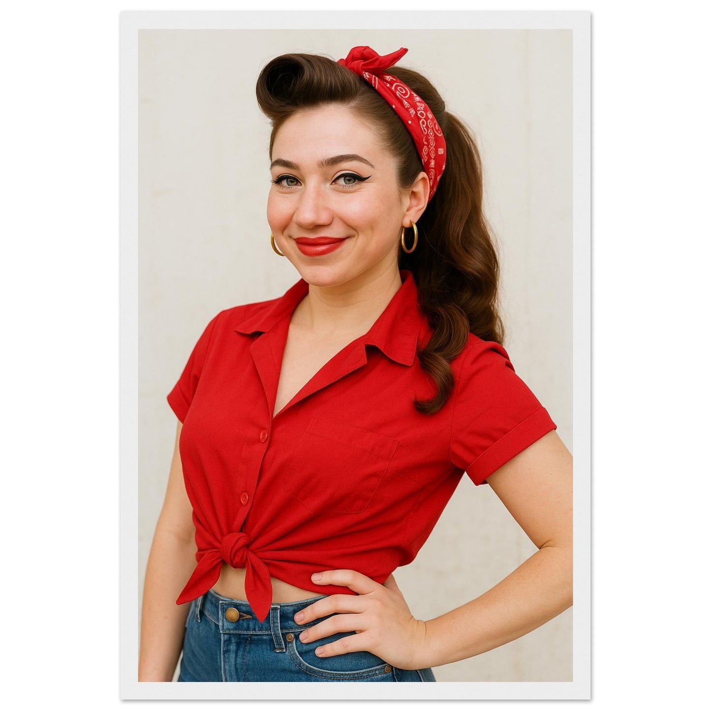 Personalized Pin-Up Portrait – Framed Print - Masterpiece Print