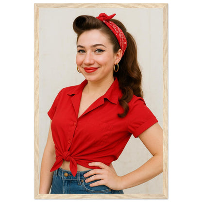 Personalized Pin-Up Portrait – Framed Print - Masterpiece Print