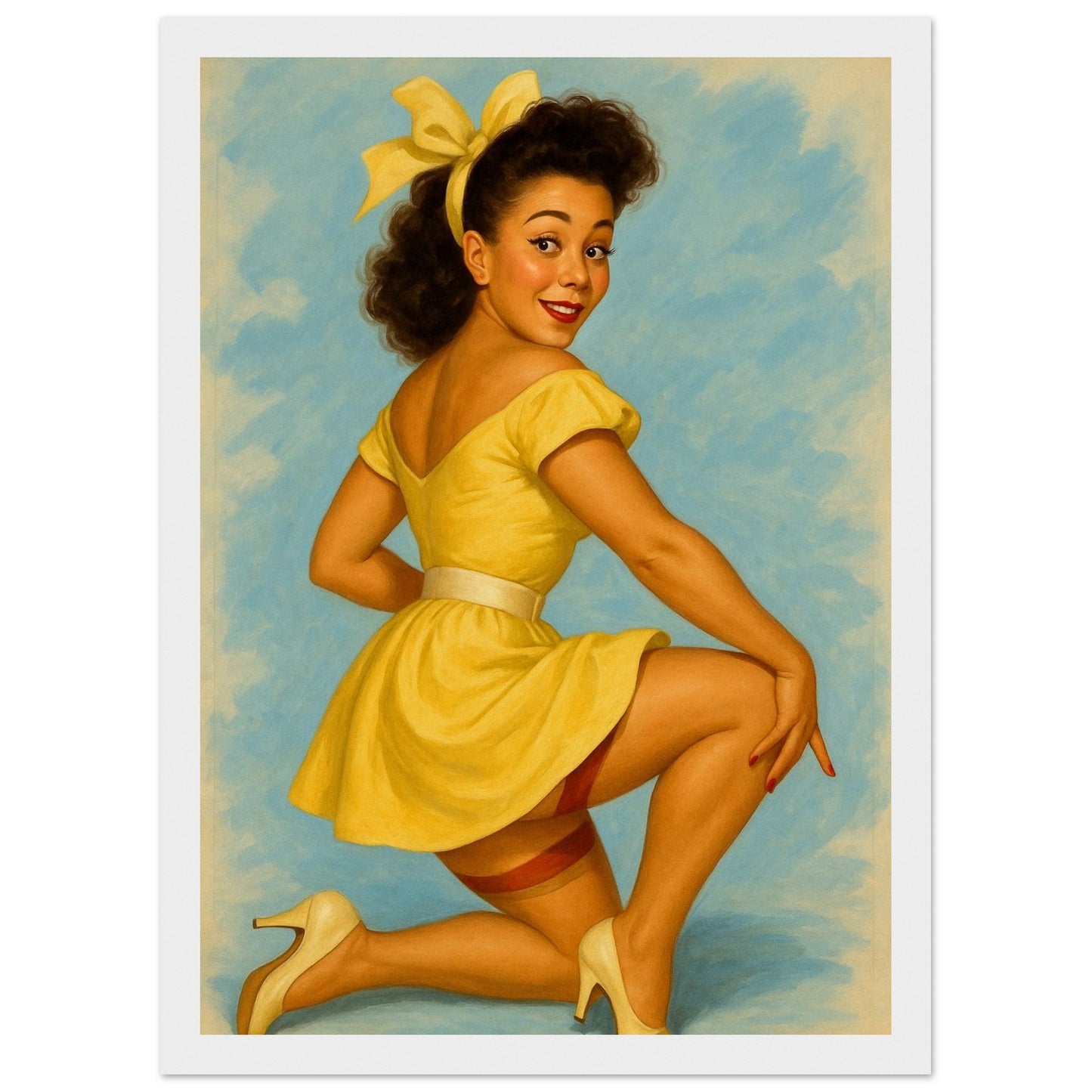Personalized Pin-Up Portrait – Framed Print - Masterpiece Print