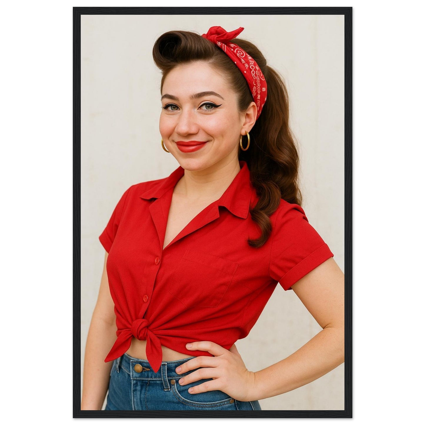 Personalized Pin-Up Portrait – Framed Print - Masterpiece Print