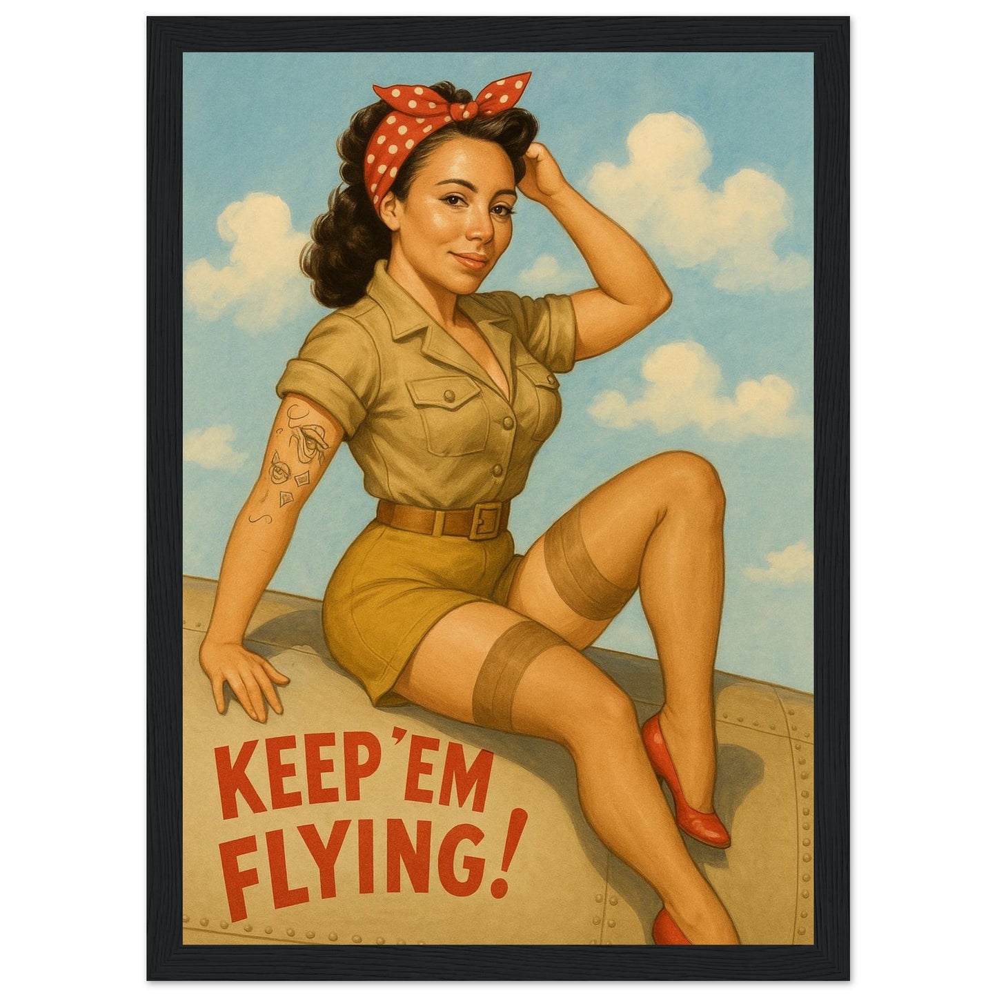 Personalized Pin-Up Portrait – Framed Print - Masterpiece Print