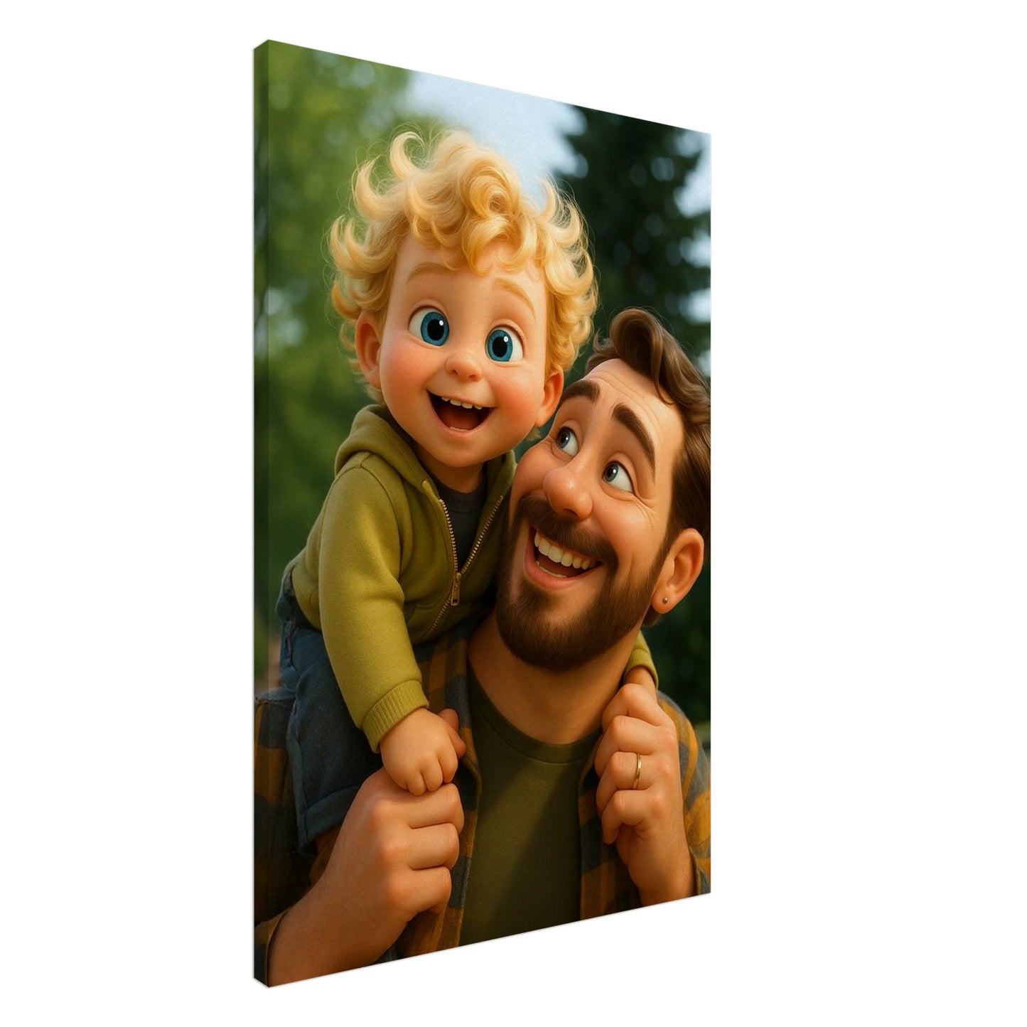 Personalized Portrait for Father – Canvas - Masterpiece Print