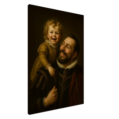 Personalized Portrait for Father – Canvas - Masterpiece Print