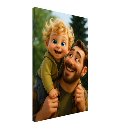 Personalized Portrait for Father – Canvas - Masterpiece Print