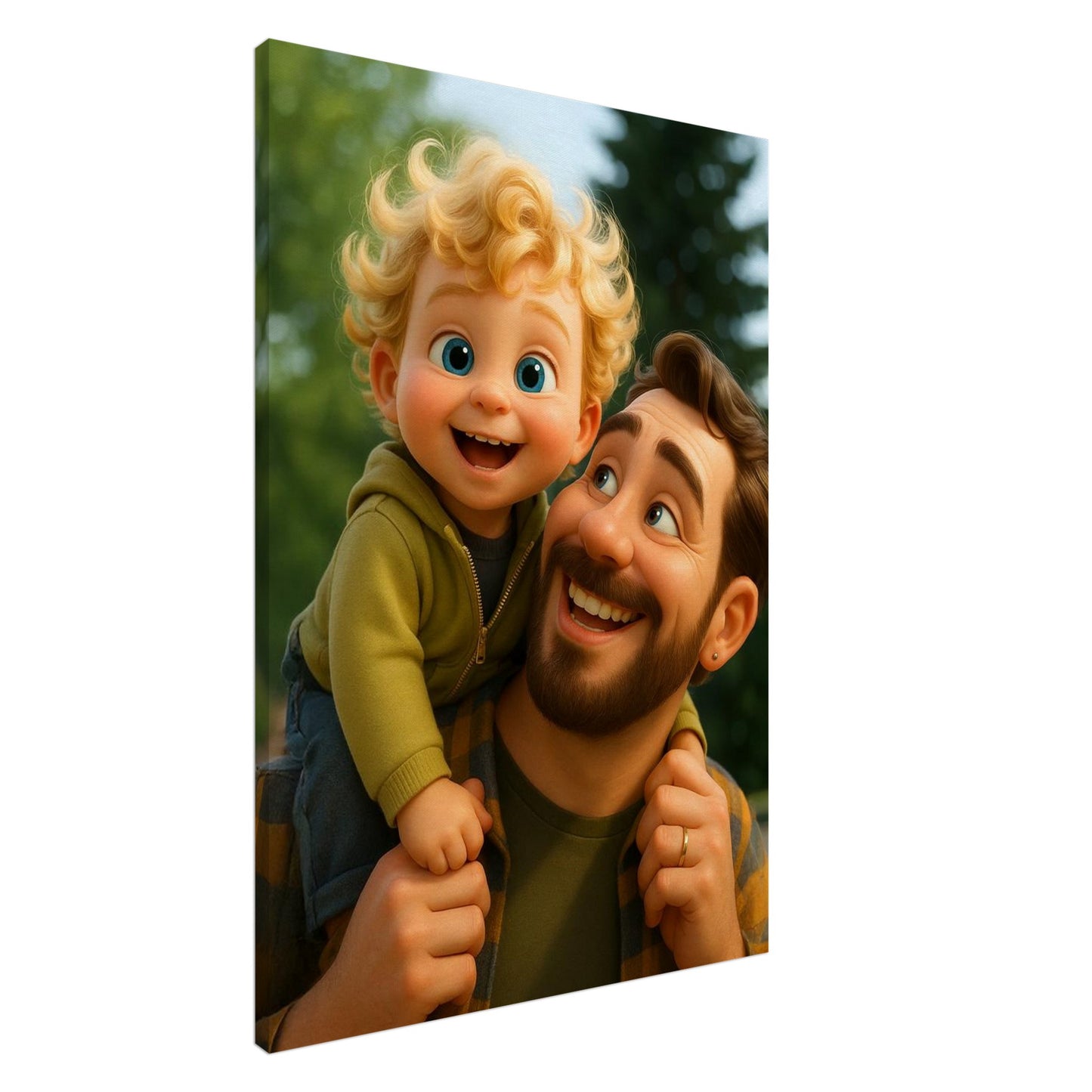 Personalized Portrait for Father – Canvas - Masterpiece Print