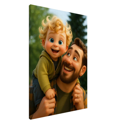 Personalized Portrait for Father – Canvas - Masterpiece Print