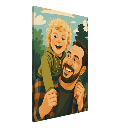 Personalized Portrait for Father – Canvas - Masterpiece Print