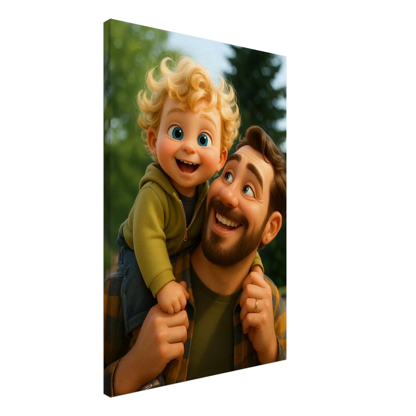 Personalized Portrait for Father – Canvas - Masterpiece Print