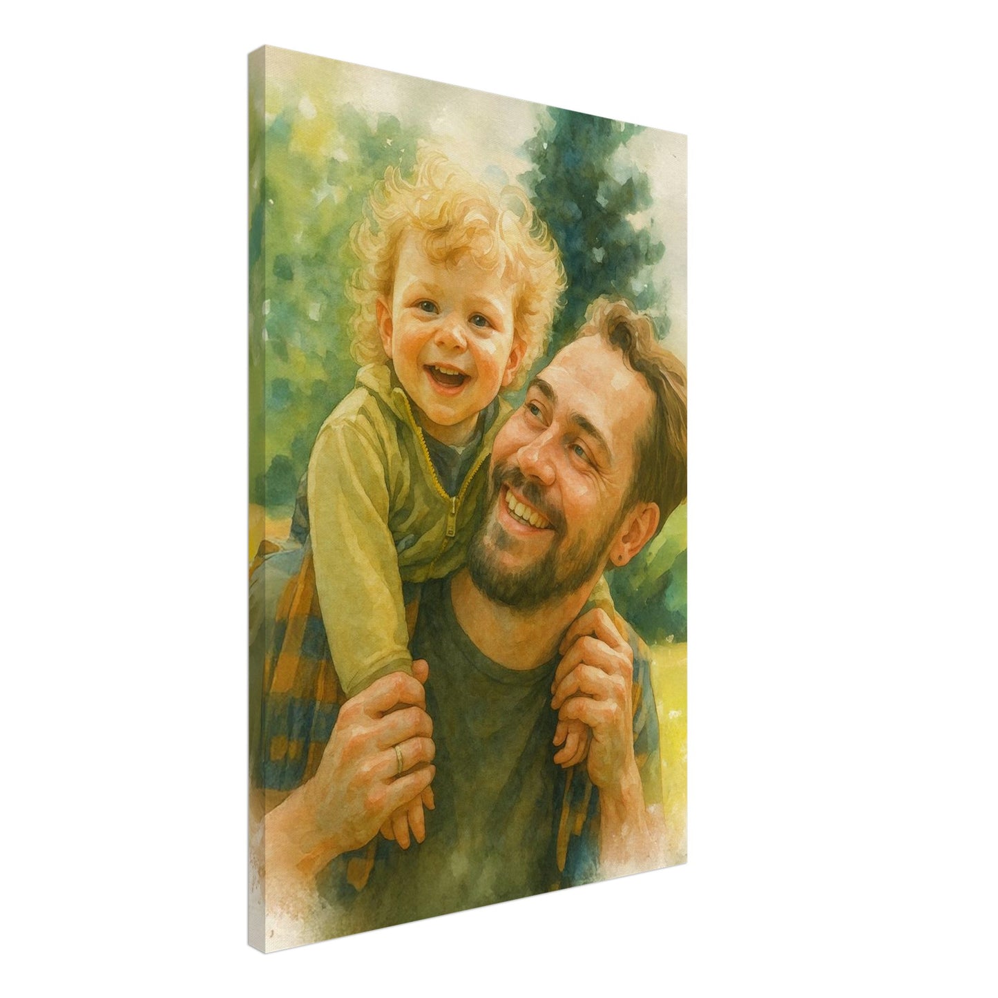 Personalized Portrait for Father – Canvas - Masterpiece Print