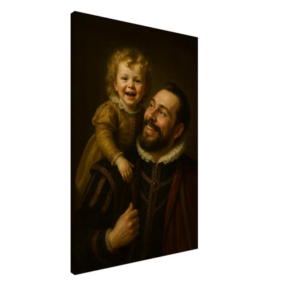 Personalized Portrait for Father – Canvas - Masterpiece Print