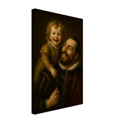 Personalized Portrait for Father – Canvas - Masterpiece Print