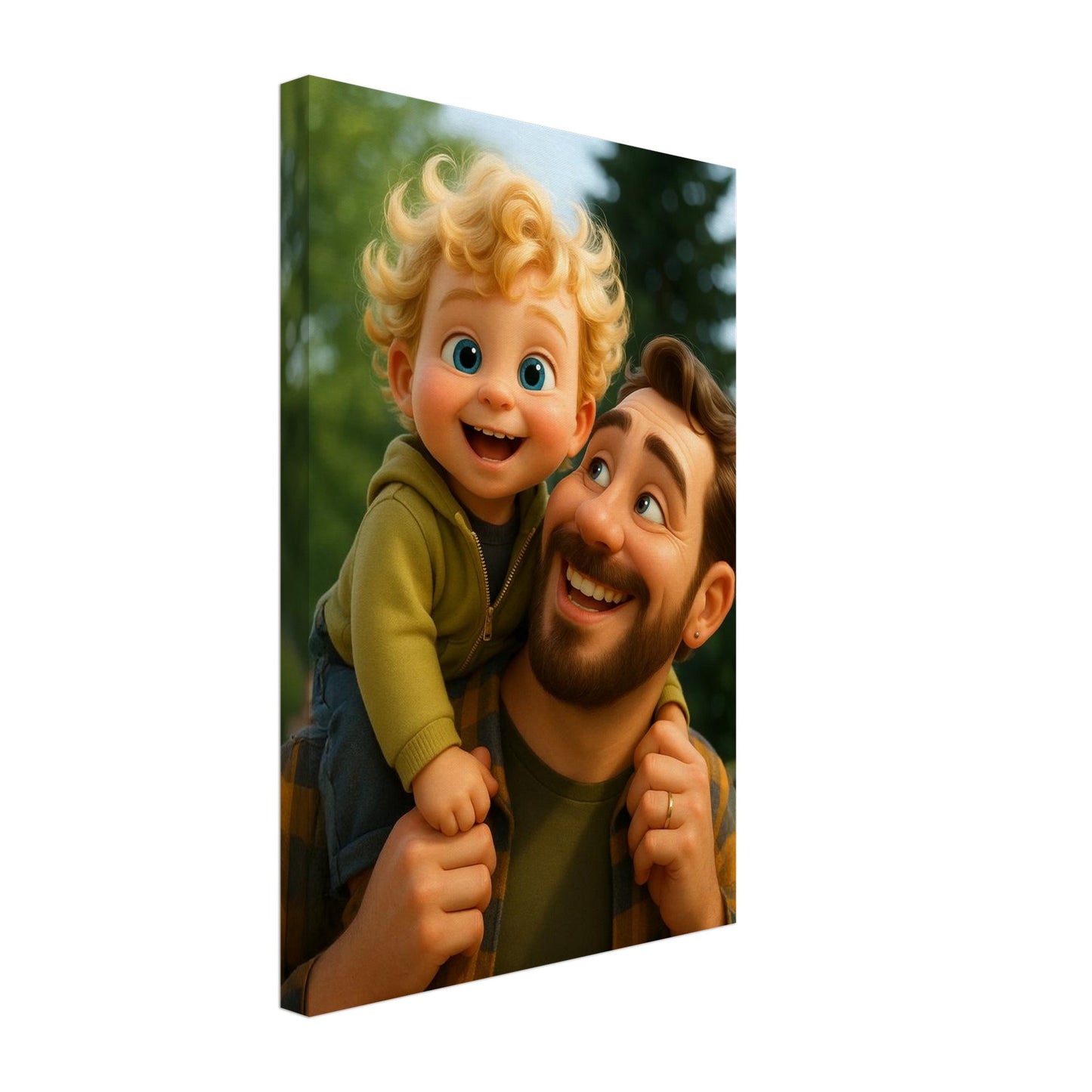 Personalized Portrait for Father – Canvas - Masterpiece Print