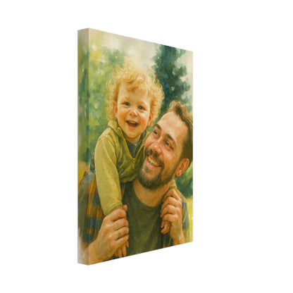 Personalized Portrait for Father – Canvas - Masterpiece Print