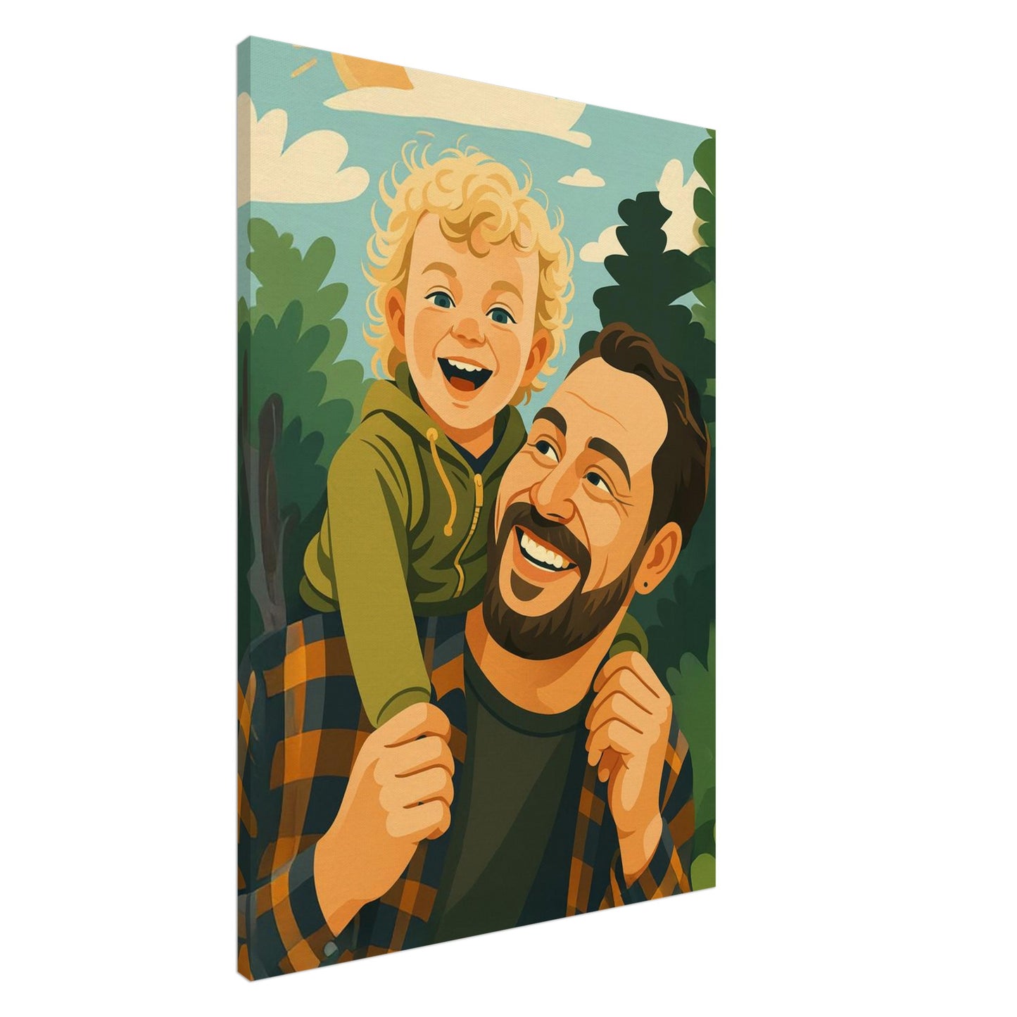 Personalized Portrait for Father – Canvas - Masterpiece Print
