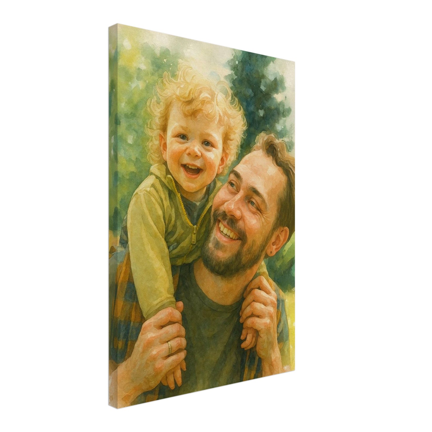 Personalized Portrait for Father – Canvas - Masterpiece Print