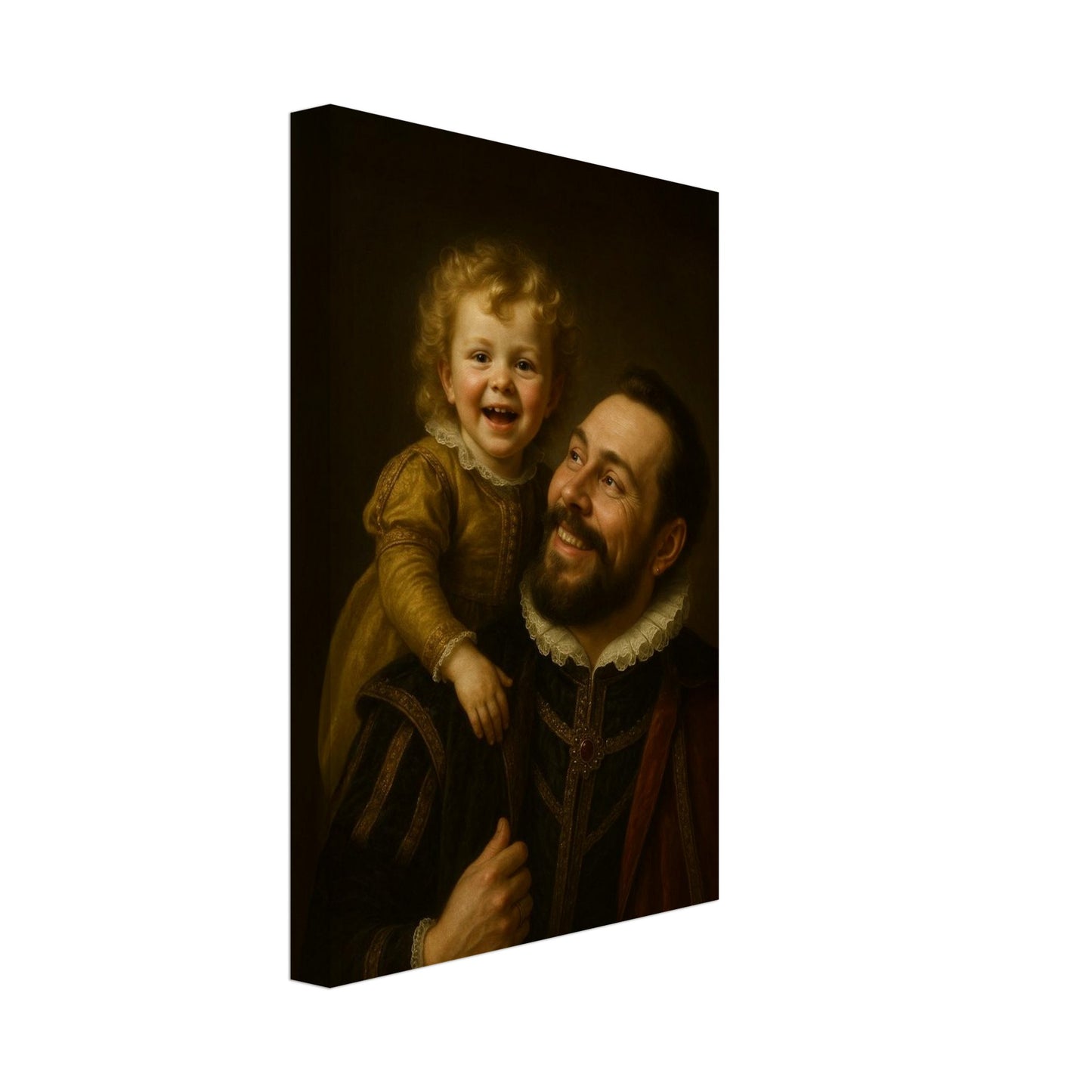 Personalized Portrait for Father – Canvas - Masterpiece Print