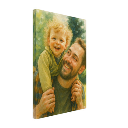 Personalized Portrait for Father – Canvas - Masterpiece Print