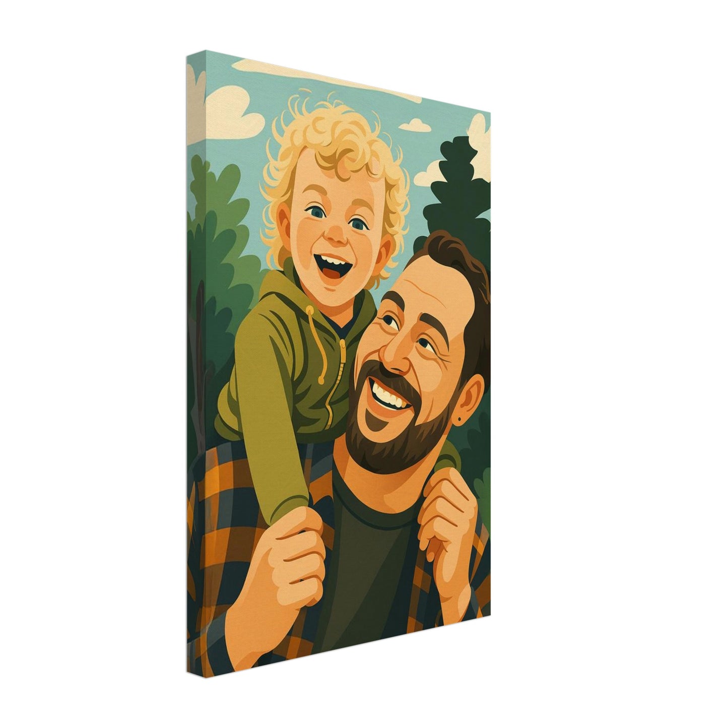 Personalized Portrait for Father – Canvas - Masterpiece Print