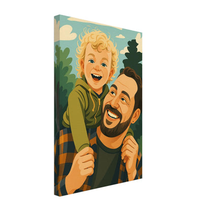 Personalized Portrait for Father – Canvas - Masterpiece Print