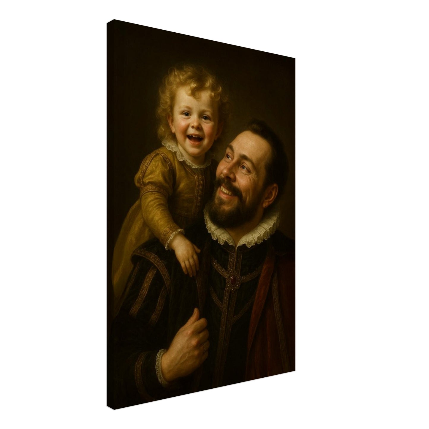 Personalized Portrait for Father – Canvas - Masterpiece Print