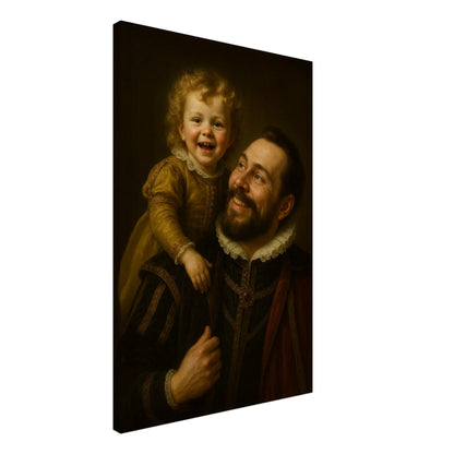 Personalized Portrait for Father – Canvas - Masterpiece Print