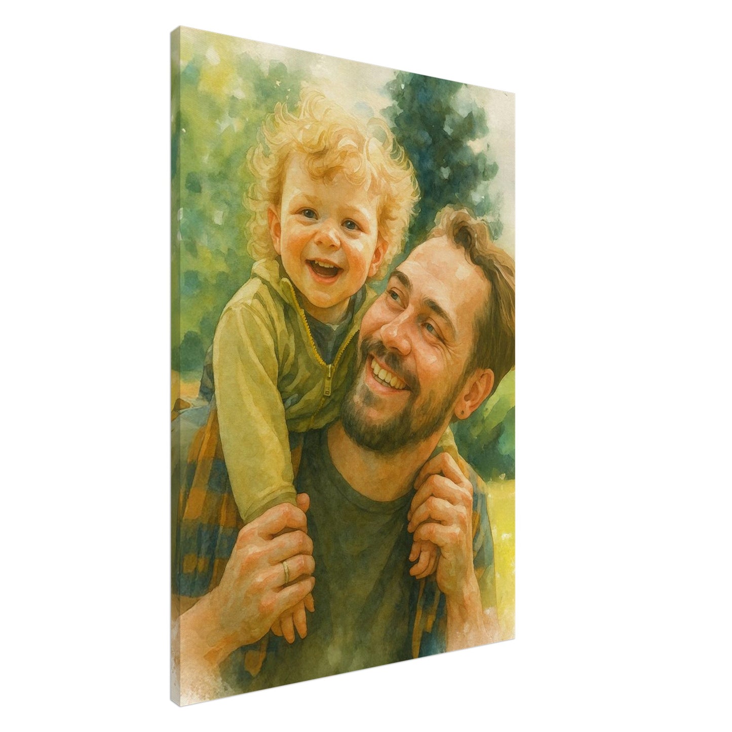 Personalized Portrait for Father – Canvas - Masterpiece Print
