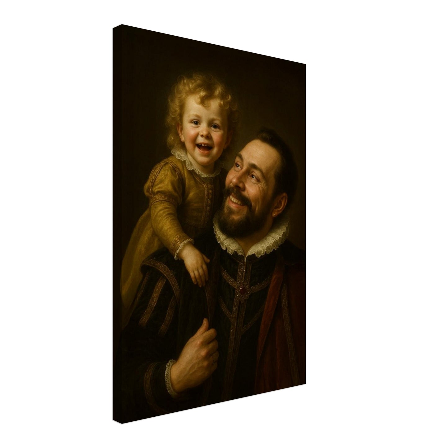 Personalized Portrait for Father – Canvas - Masterpiece Print