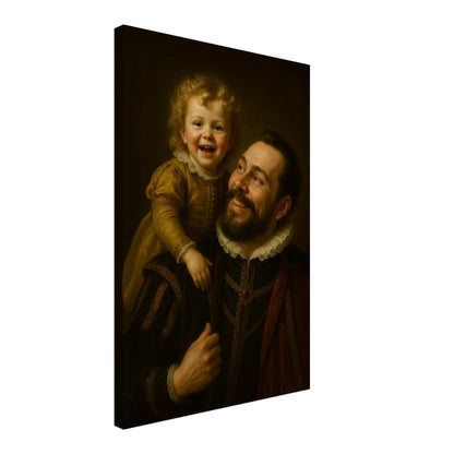 Personalized Portrait for Father – Canvas - Masterpiece Print